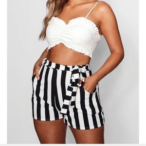Plus Libby Tie Waist Stripe Short